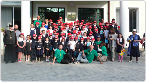 Großer Empfang in der Schule in Tiflis Großer Empfang in der Schule in Tiflis